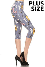 Load image into Gallery viewer, Llama Llama Plus Size Premium Capri