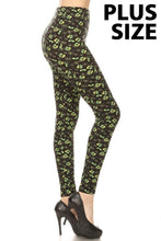 Load image into Gallery viewer, Lucky Clover Plus Size Leggings - St. Patrick's Day