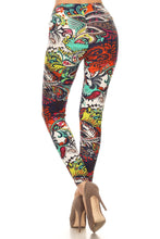 Load image into Gallery viewer, Mixed Paisley Plus Size Leggings