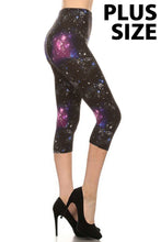 Load image into Gallery viewer, Side view of Nebula Plus Size Premium Capri