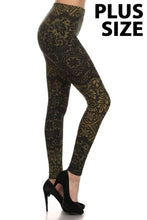 Load image into Gallery viewer, Olive Lace Plus Size Leggings