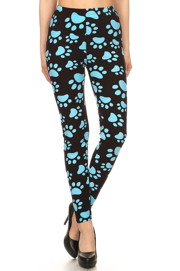 Blue paw print leggings 2025