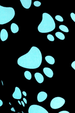 Load image into Gallery viewer, Paw Print Blue Leggings