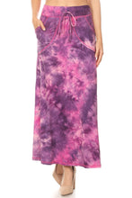 Load image into Gallery viewer, Pink Tie-Dye Maxi Skirt with Pockets