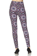 Load image into Gallery viewer, Purple Posy Floral Leggings