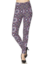 Load image into Gallery viewer, Purple Posy Floral Leggings