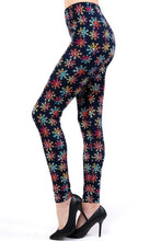 Load image into Gallery viewer, Rainbow Snowflakes Plus Size Leggings