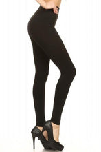 Load image into Gallery viewer, Solid Black Plus Size Leggings
