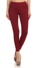 Load image into Gallery viewer, Solid Burgundy Plus Size Leggings