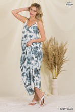 Load image into Gallery viewer, Dusty Blue Tie Dye Cami Maxi Dress