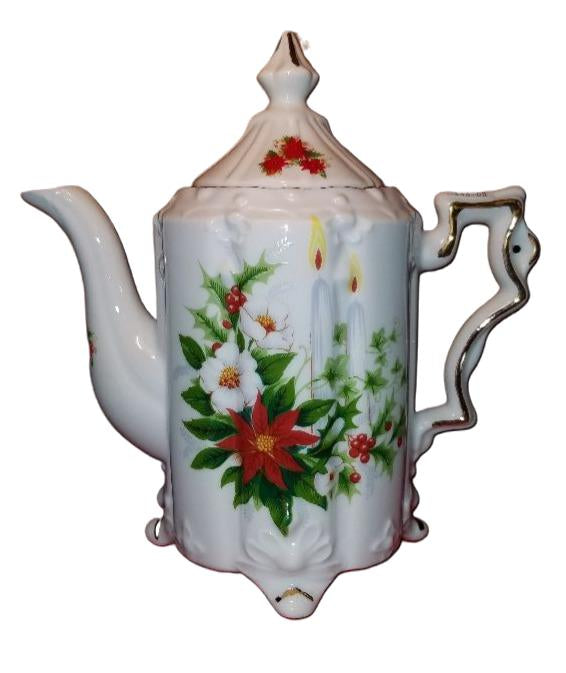 Christmas Candle Teapot - Fine Porcelain