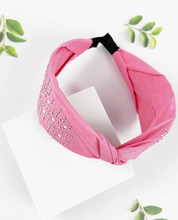 Load image into Gallery viewer, Twisted Fabric Headband of Assorted Color with Small Stone
