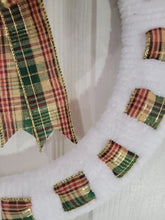 Load image into Gallery viewer, Christmas Green Plaid Ribbon Wreath - Holiday Wreath - Christmas Door Hanger
