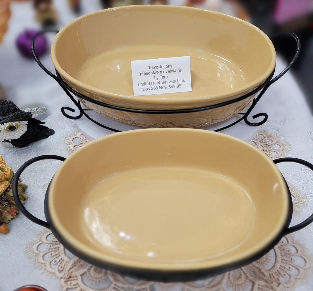 Temp-tations Presentable Ovenware by Tara - Fruit Basket Set