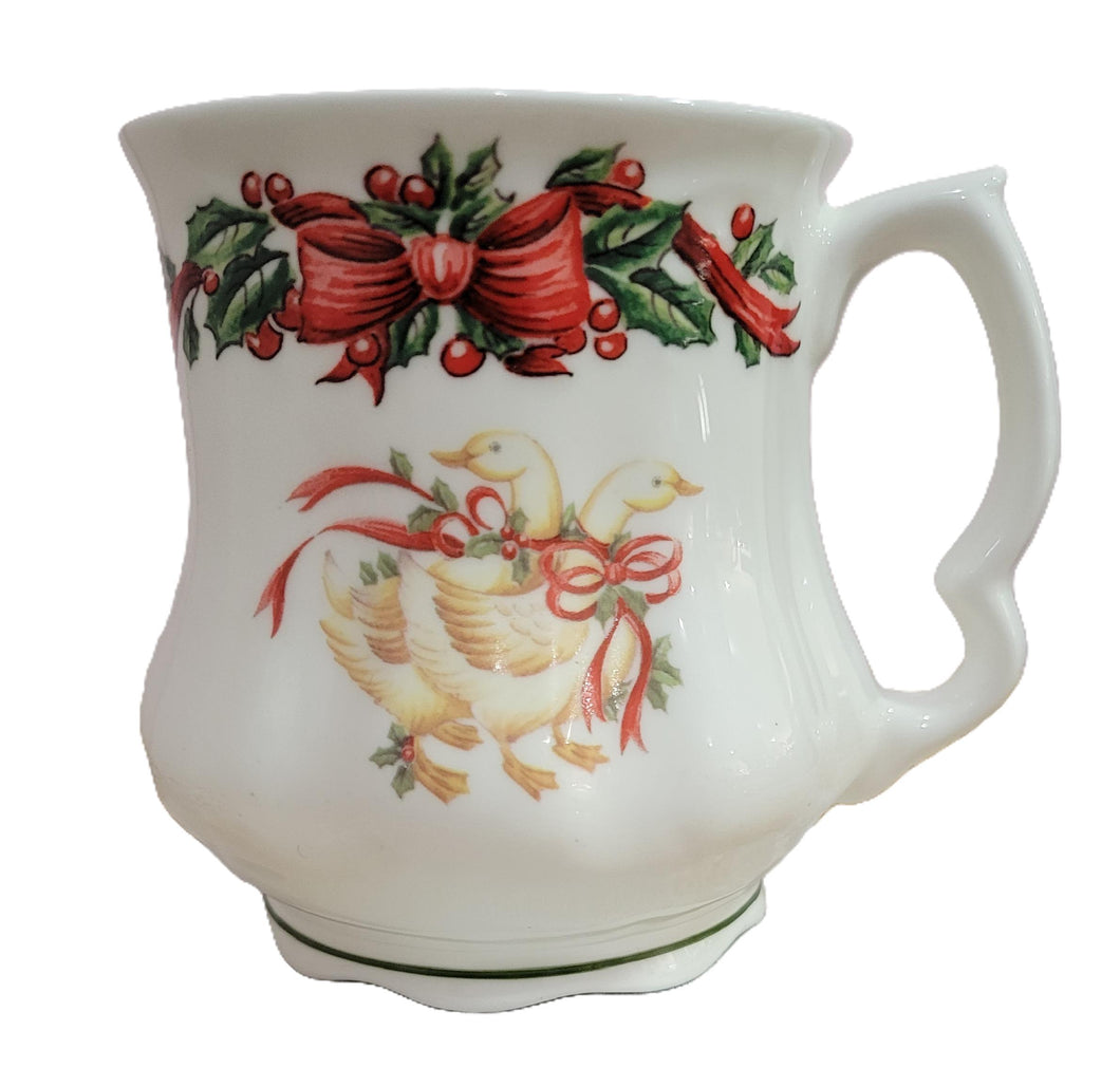 Christmas Geese English Bone China Mug