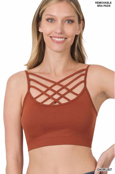 Dark Rust Criss-Cross Bralette