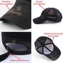 Load image into Gallery viewer, Tactical-Style Patch Hat with Adjustable Strap | Military-Style Hat | Unisex Hat
