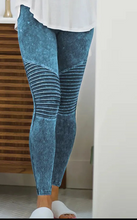 Load image into Gallery viewer, Mineral Wash Cotton Leggings with Yoga Waistband
