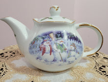 Load image into Gallery viewer, Christmas Snowman Teapot - Fine Porcelain
