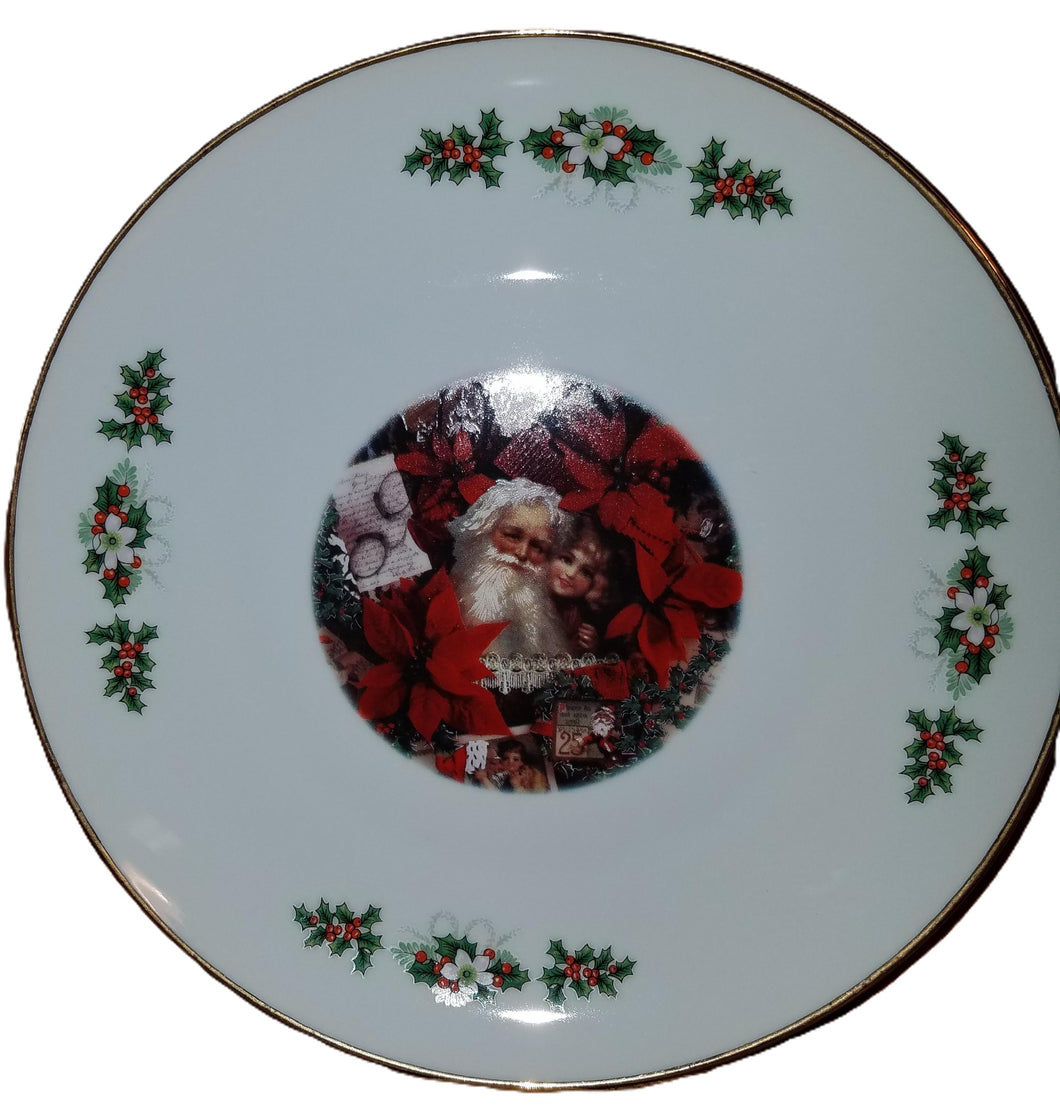 Victorian Santa Plate - Fine Porcelain