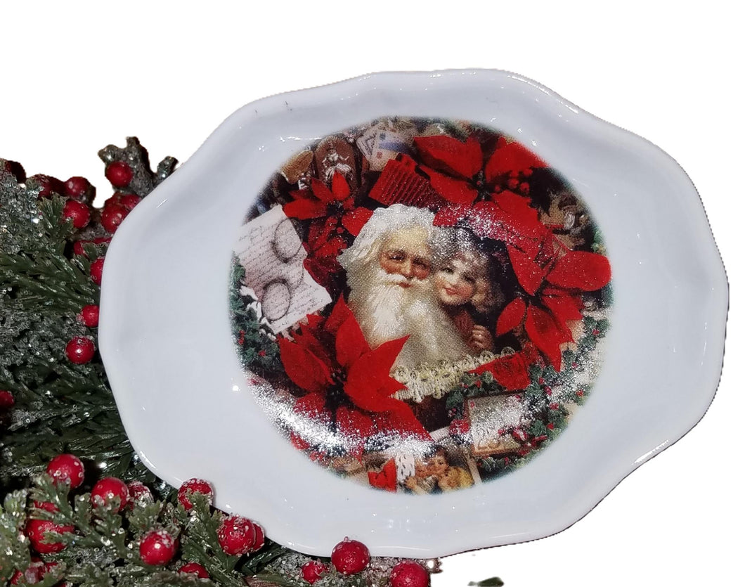 Victorian Santa Teabag Holder/Spoon Rest