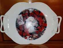 Load image into Gallery viewer, Victorian Santa Fine Porcelain Tray with Handles
