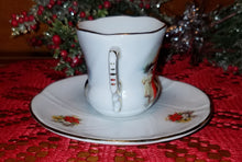 Load image into Gallery viewer, Christmas Stroll with Santa Demitasse Teacup
