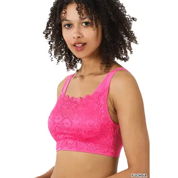 Front Lace Fuchsia Bralette