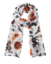 Load image into Gallery viewer, Halloween Scarf - Ghouls
