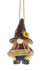 Harvest Gnome Ornament - "Enjoy the Little Things"