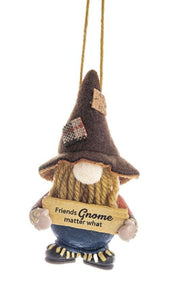 Harvest Gnome Ornament - "Friends Gnome Matter What"
