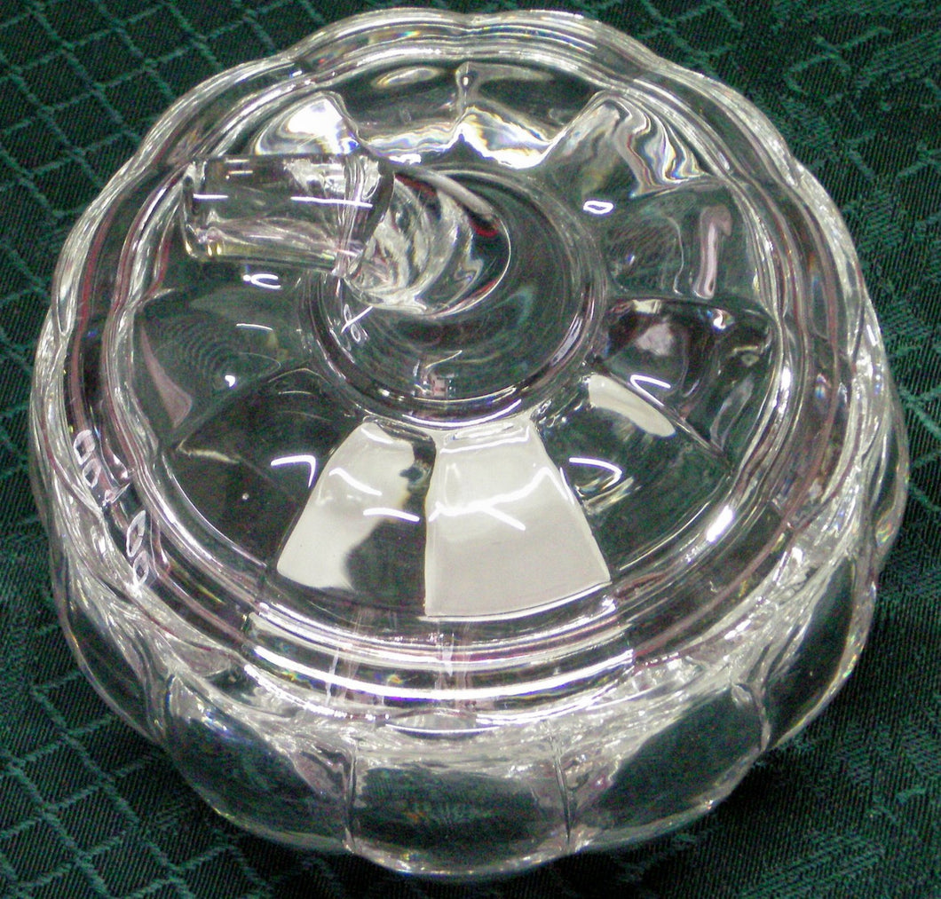 Crystal Pumpkin Covered  Dish-Trick or Treat Pumpkin Dish-Lenox Gorham