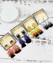 Load image into Gallery viewer, Halloween Theme Enamel with Tassel Post Earring
