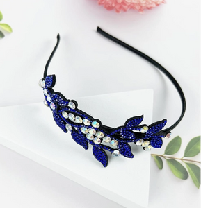 Elegant Fashion Headband of Leaf Rhinestones Pattern