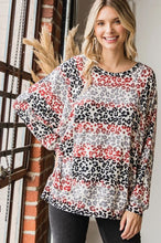 Load image into Gallery viewer, Ombre Cheetah Print Round Neck Sweater

