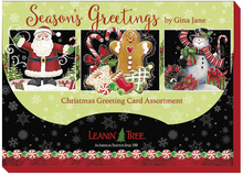 Load image into Gallery viewer, Season&#39;s Greetings by Gina Jane Boxed Christmas Card Assortment - Leanin&#39; Tree
