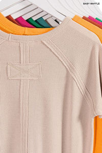 Dark Green Baby Waffle Top - Plus