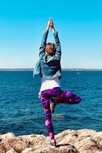Load image into Gallery viewer, Purple Star Dust - Galaxy Leggings

