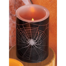 Load image into Gallery viewer, Spider Web Flickering Light &amp; Sound Candle
