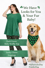 Load image into Gallery viewer, Mom &amp; Me Lucky Clover Leggings &amp; Bandana for Dogs/Cats - St. Patrick's Day
