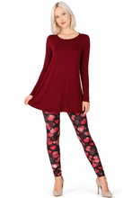 Load image into Gallery viewer, Dark Burgundy Plus Size Flared Top with Pockets
