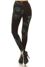 Load image into Gallery viewer, Turquoise Coral Curvy Plus Leggings
