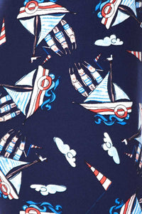 Bon Voyage - Red, White & Blue Plus Size Leggings