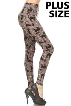 Load image into Gallery viewer, Cat Magic Plus Size Halloween Leggings
