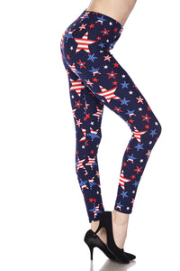 Freedom Stars-4th of July Leggings