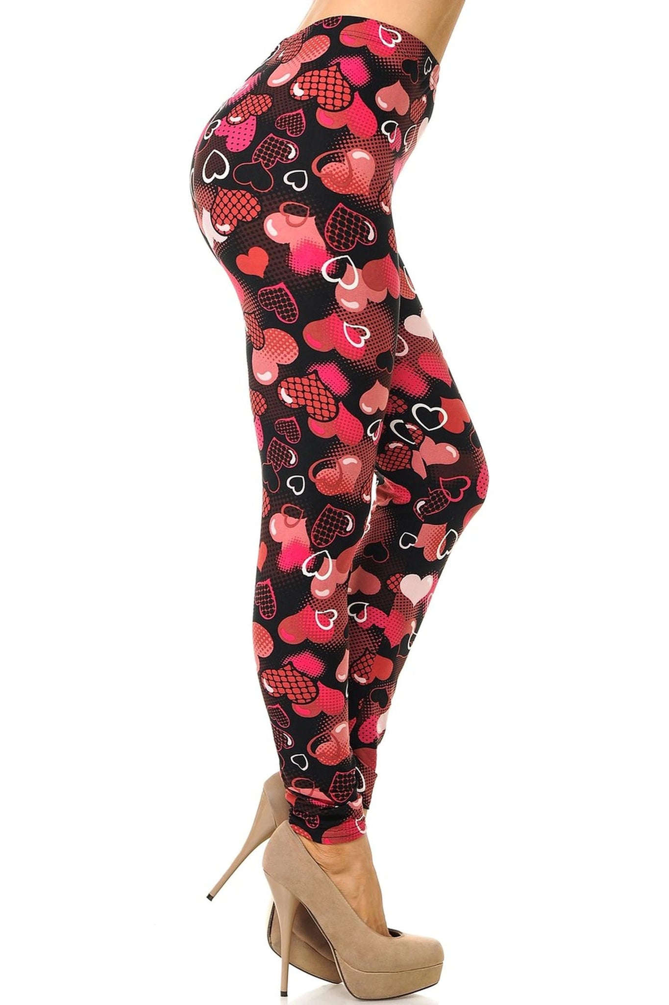 Plus size heart leggings shop