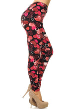 Load image into Gallery viewer, Young at Heart Curvy Plus Size Valentine Leggings
