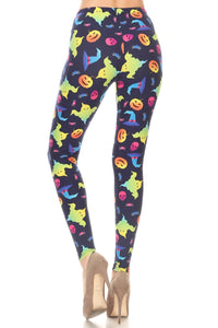 Monster Mash Curvy Plus Size Halloween Leggings