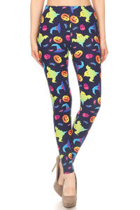 Monster Mash Curvy Plus Size Halloween Leggings