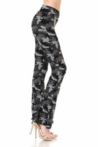 Charcoal Camouflage Premium Palazzo Legging Pants